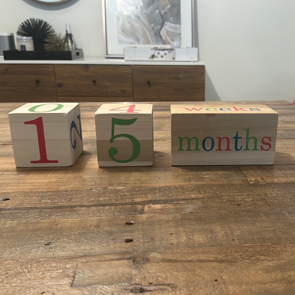 Colorful Wooden Milestone Blocks